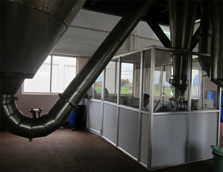 spray dryer near bottom view